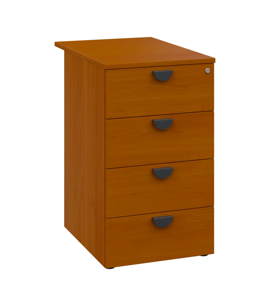 TKC - 71 kontejner přístavný, 4-zásuvkový, deska 18 mm, centrální zámek, třešeň šumavská